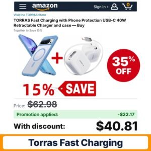 TORRAS Fast Charging Amazon promo code ARTEMIS0826 – 35% off