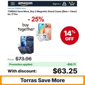 TORRAS Save More Amazon promo code ARTEMIS0826 – 14% off