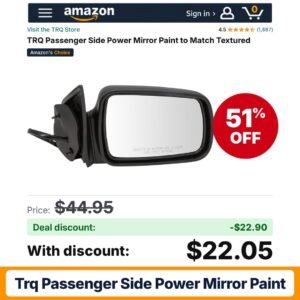 TRQ Passenger Side Power Mirror Paint – 51% off