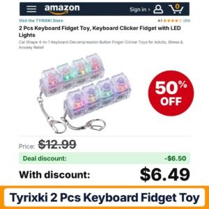 TYRIXKI 2 Pcs Keyboard Fidget Toy – 50% off