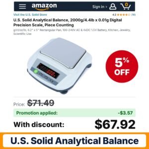 U.S. Solid Analytical Balance 4xDC Amazon promo code HGL8YDNZ – 5% off