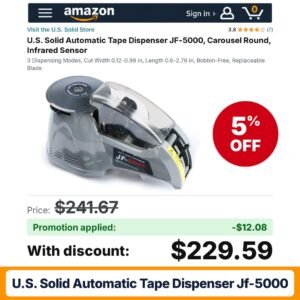 U.S. Solid Automatic Tape Dispenser JF-5000 Amazon promo code 6NCES4PN – 5% off