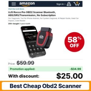 UJS Rocco Pro OBD2 Scanner Bluetooth Amazon promo code SWQ9IFRF – 58% off