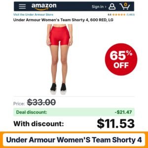 Under Armour Women's Team Shorty 4 – 65% off