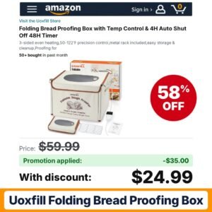 Uoxfill Folding Bread Proofing Box Amazon promo code V4EXA1MR – 58% off