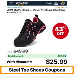 URDAR Steel Toe Shoes – 43% off