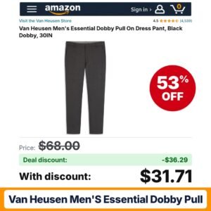 Van Heusen Men's Essential Dobby Pull – 53% off
