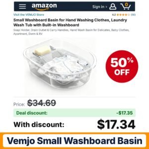 VEMJO Small Washboard Basin – 50% off