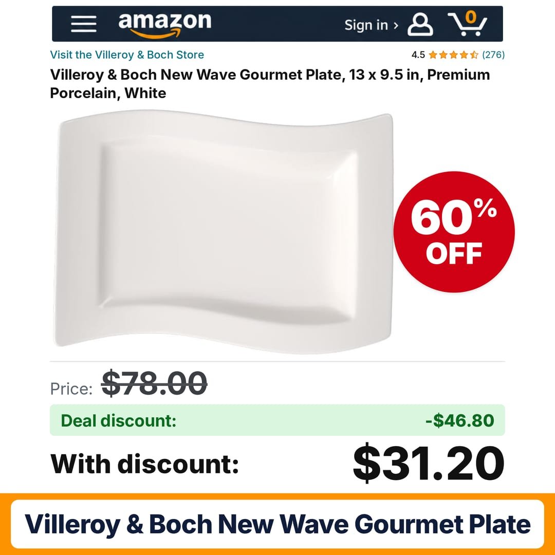 Villeroy & Boch New Wave Gourmet Plate – 60% off