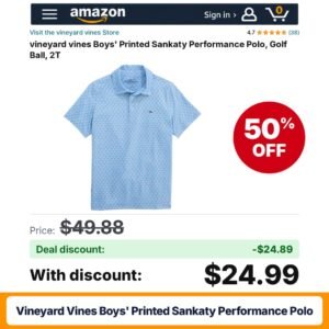 vineyard vines Boys' Printed Sankaty Performance Polo – 50% off