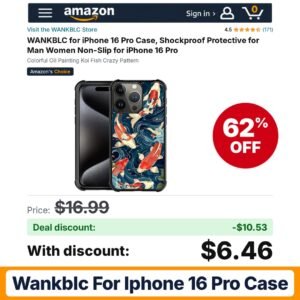 WANKBLC for iPhone 16 Pro Case – 62% off