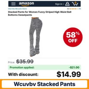 Wcuvbv Stacked Pants Amazon promo code ACLV170J – 58% off