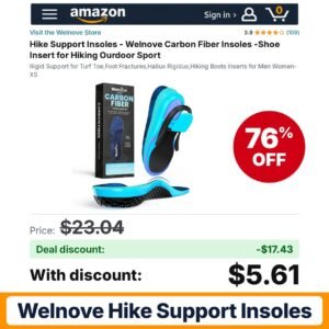 Welnove Hike Support Insoles – 76% off