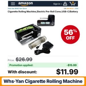 WHS·Yan Cigarette Rolling Machine Amazon promo code 8UXTEDP9 – 56% off