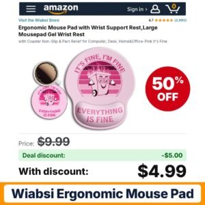 Wiabsi Ergonomic Mouse Pad – 50% off
