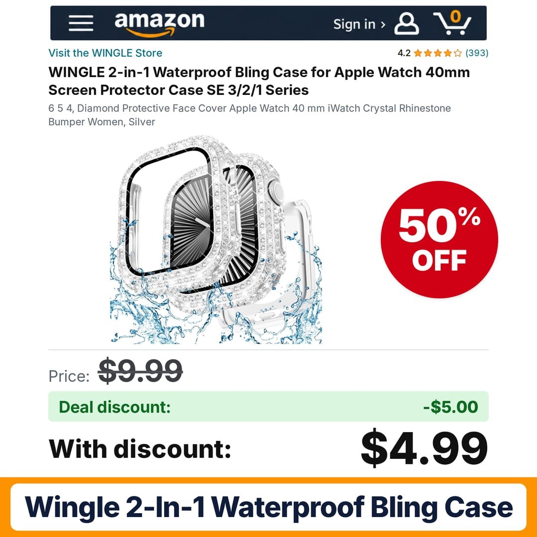 WINGLE 2-in-1 Waterproof Bling Case – 50% off