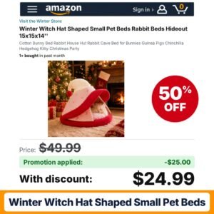 Winter Witch Hat Shaped Small Pet Beds Amazon promo code U9RMVX46 – 50% off