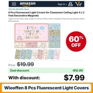 Wiooffen 8 Pcs Fluorescent Light Covers – 60% off