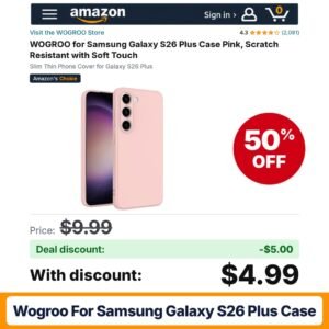 WOGROO for Samsung Galaxy S26 Plus Case – 50% off