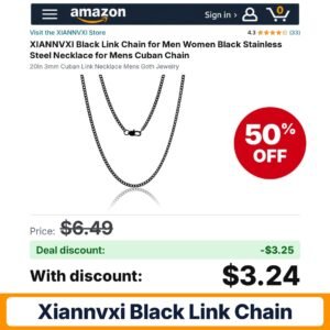 XIANNVXI Black Link Chain – 50% off