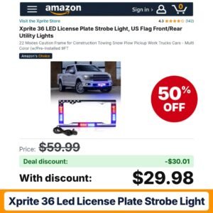 Xprite 36 LED License Plate Strobe Light – 50% off