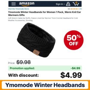 Ymomode Winter Headbands Amazon promo code INDLT9RP – 50% off