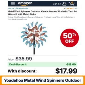 YOADEHOA Metal Wind Spinners Outdoor – 50% off