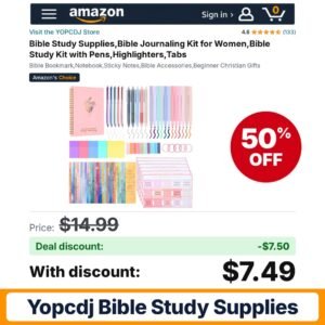 YOPCDJ Bible Study Supplies – 50% off